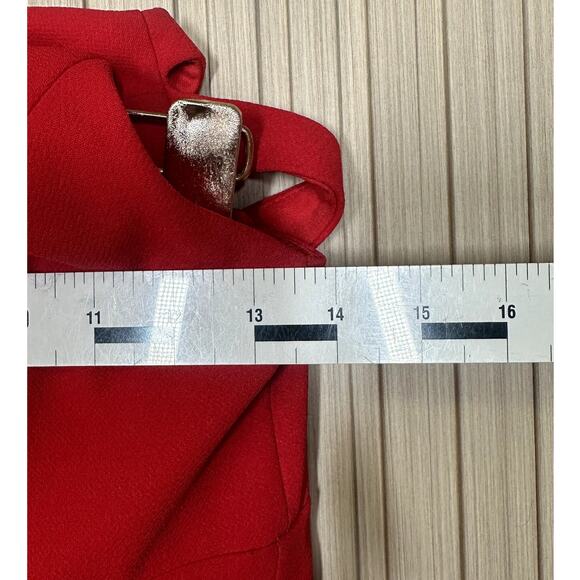 Dessy Collection Vivian Diamond One Shoulder Women's Red Dress Size 2R - Picture 5 of 8